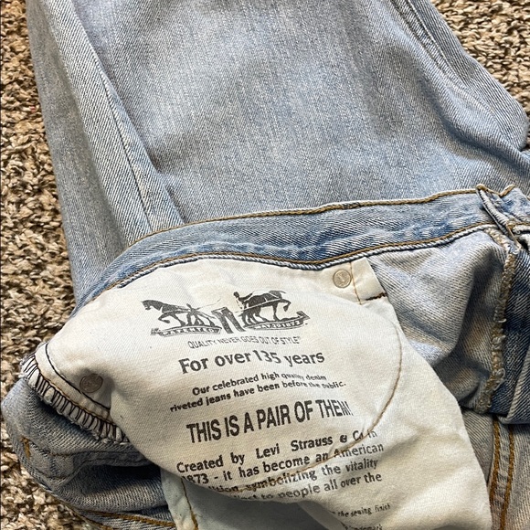 Levi’s 505 Vintage Light Wash Straight Leg Jeans – Size 40x30 - Picture 3 of 12